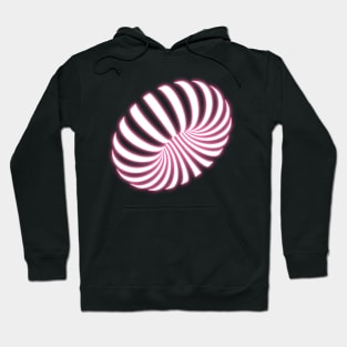 Glow Pink Neon Torus Geometric Optical Illusion Hoodie